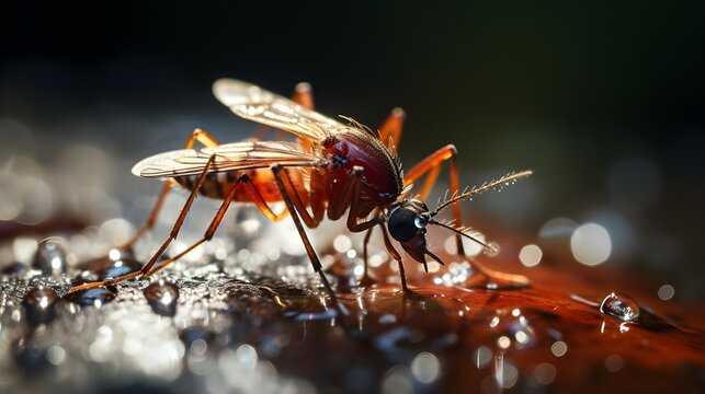 The Minute Predator: Mosquito in Action Captured in a Stunning Image