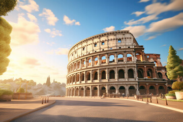 Fototapeta na wymiar Roman colosseum illustration
