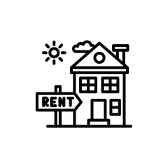 Rental Property icon in vector. Illustration
