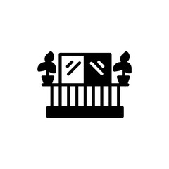 Balkoni icon in vector. Illustration