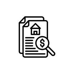 Property Valuation icon in vector. Illustration