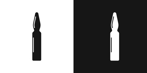 Medical ampoule vector icon. Glass ampul, medicine ampoule sign