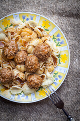 Meatballs with pasta