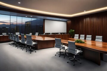 conference room with table and chairs
