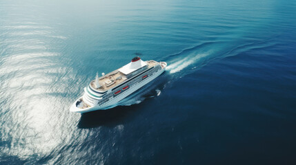 Fototapeta premium The cruise linThe cruise liner is shipping in the ocean.er is shipping in the ocean.