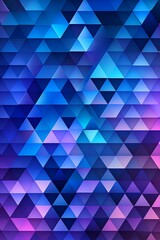 Obraz premium A geometric pattern of interlocking triangles in a gradient of blue to purple colors