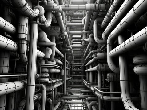 Large scale pipe room factory