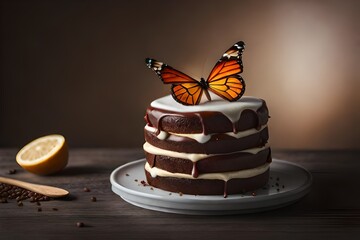 chocolate cake with orange