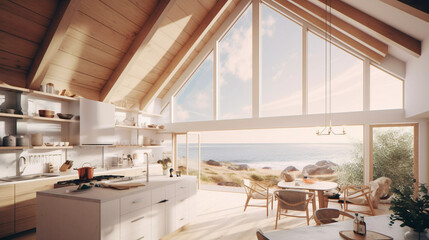 Modern scandinavian dining room AI-generated