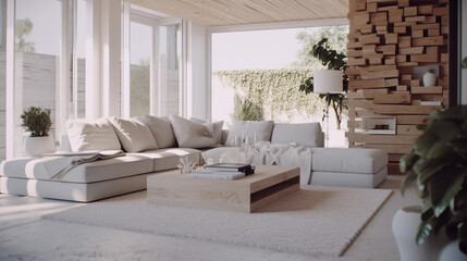 Modern scandinavian living room AI-generated