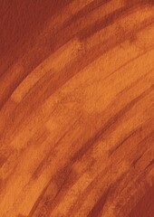 Light orange color brush stroke on dark orange paper background illustration for decoration on Autumn seasonal and retro art style concept.