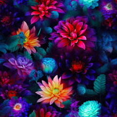 Dihital seamless pattern for textile