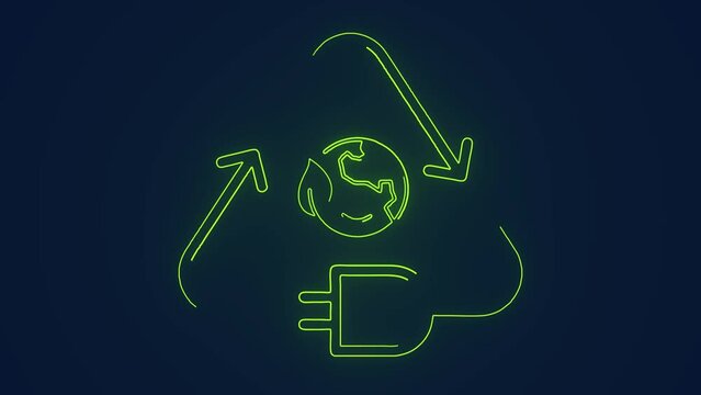 reuse reduce recycle energy for electricity conservation environment friendly animation