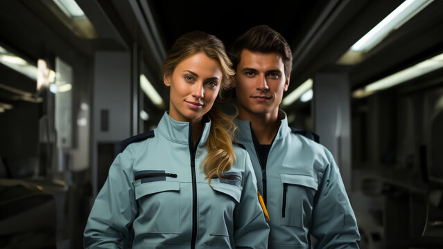 Business Team f&uuml;r Auto Abschleppdienst in Uniform, ai generativ