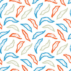 Multi colored banana leaves seamless pattern. Exotic or tropical foliage seamless pattern. Brush drawn leaves in fun sketch style. Hand drawn abstract botanical ornament. Modern fashionable template.