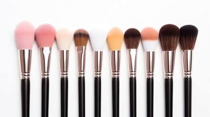 Cosmetic brush on a white background