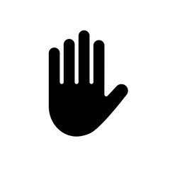 Fototapeta premium hand , palm- vector icon, linear