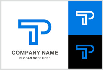Monogram Letter TP Business Company Stock Vector Logo Design Template 