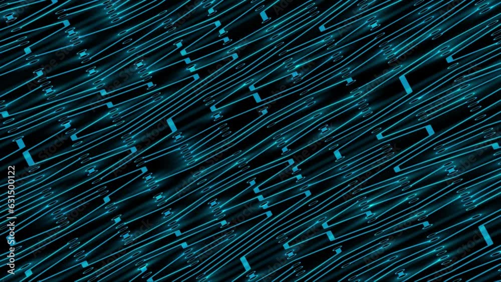 Wall mural seamless circuitry pattern: futuristic technology with wavy lines and ai influence