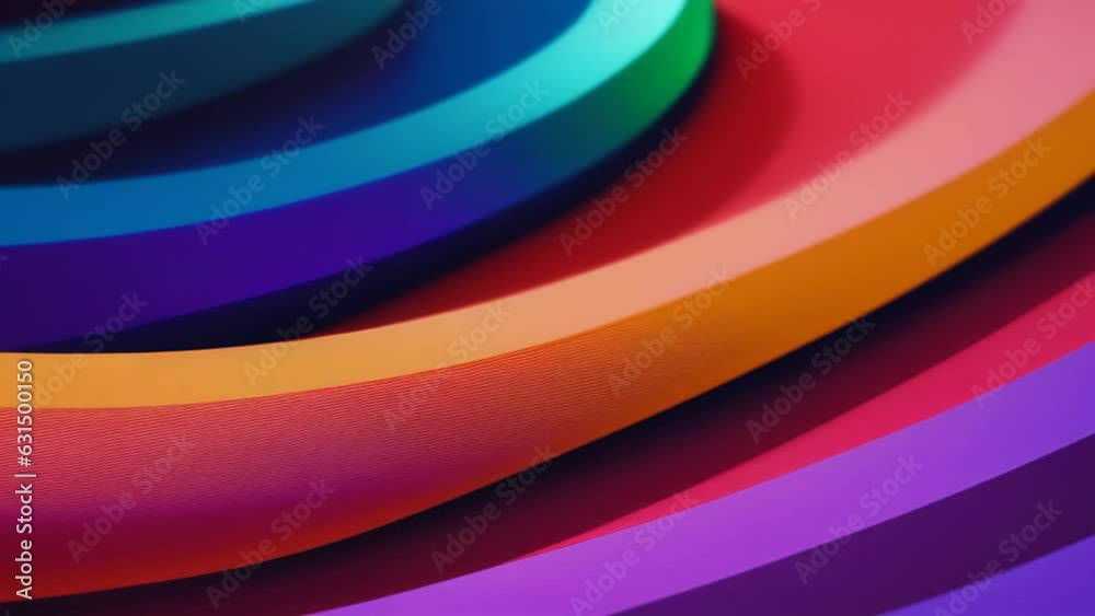 Poster a digital abstract composition of fluid lines and shapes. generative ai