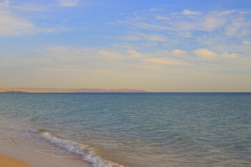 South Sinai, Egypt,10-Feb-2023 Awonderful beach in Ras Sidr, and clear skies.