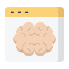 AI Website Flat Icon