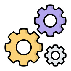 Engine Line Color Icon