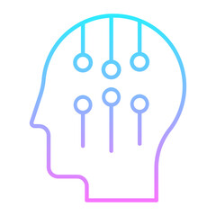 Neural Network Gradient Icon