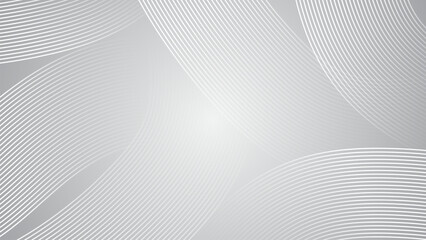 Gray abstract background with patterned white curves.