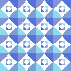 Fototapeta premium geometric pattern with triangles blue and white design for background.