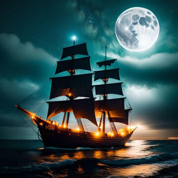 Wooden boat on the beach