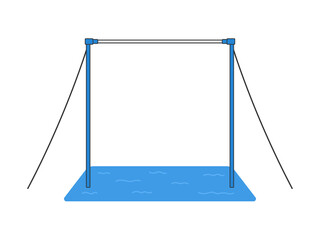 体操の鉄棒の器具のイラスト