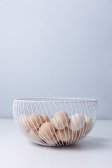 farm fresh eggs in a bowl