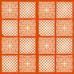 Laser cut panels, islamic arabian design pattern, geometric ornament. Home decor, wall art, papercut background, die stencil, decorative tile screen. Vector illustration