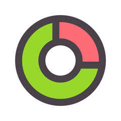 portfolio flat line icon