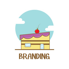 Cake Shop Logo With Sweet Color