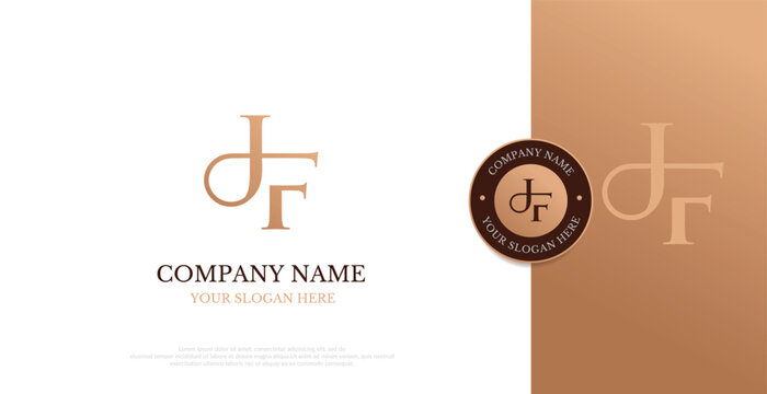 Initial JF Logo Design Vector