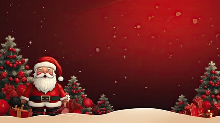 christmas background with gift box and decorations