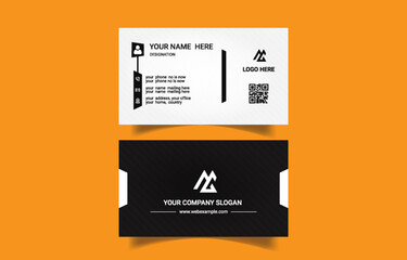 Unique trendy corporate business card template design