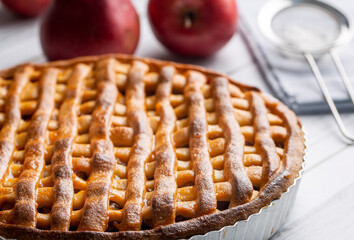 Homemade Organic Apple Pie Dessert Ready To Eat