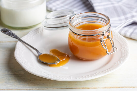 Spicy milk jam for healthy breakfast (Turkish name; sut receli)