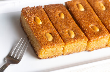 Turkish Dessert Sambali or Damascus Dessert (Sam Tatlisi)
