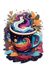 Cosmic Sips: A Universe Within Your Coffee Cup. Generative ai