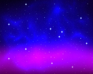 Night sky with stars. Vector illustration. Vector of starry night sky with sparkling star light magic divine sky. Illustration of starry sky with colorful stars, EPS 10 contains transparency