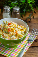 Russian traditional salad.