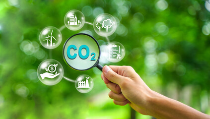 Investing Carbon Credits or CO2 Carbon Trading Certificates Sustainable Business and Environment...