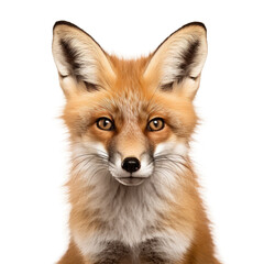 Fototapeta premium Two year old red fox isolated on white backround.