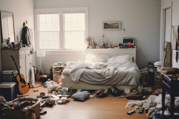 Mess in the bedroom