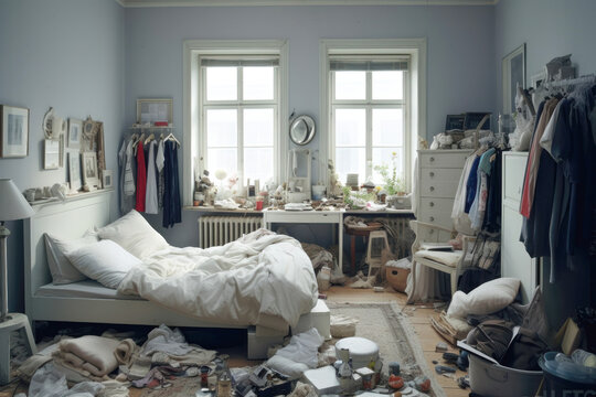 Mess in the bedroom