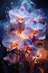 orchid galactic aura symphony, ai generated.